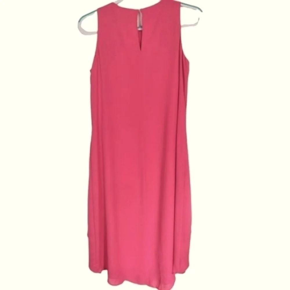 Chico's  Ellie Pink Sleeveless Layered Cascading Ruffle Midi Dress Size 4 - Picture 3 of 13